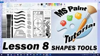 MS Paint Tutorials Lesson 8 Shapes