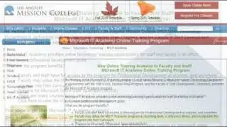 Online training Microsoft for L A Mission College professors