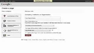 Create a Google Plus Business Page