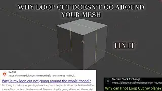 why is my loop cut not going through? BLENDER