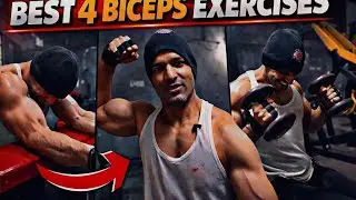 Biceps Workout for Muscle Growth 🔥 | 4 Best Dumbbell, EZ Bar & Cable Curl Exercises