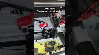BMW 750 Li Suspension Compressor Fuse location #bmw #compressor #electrical