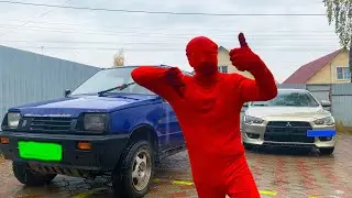 Red Man was driving Broken Russian Mini Cooper in RAIN and found Lancer 10 - 13+