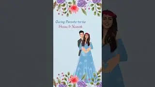Baby Shower Caricature Invitation Video Templates | Baby Shower Video | Animated Baby Shower