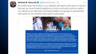 Denver Mayor Michael Hancock Calls For Caution In Derek Chauvin Trial Verdict