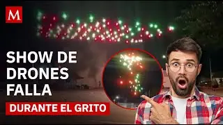 Show de drones en ceremonia de el Grito falla frente a miles de personas en Piedras Negras