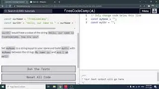 Constructing Strings with Variables - Freecodecamp.org | Video 30 | Basic JavaScript