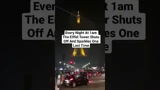 The Eiffel Tower Sparkling At Night #Shorts