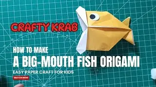 How to Make a Big-Mouth Fish Origami🐟 #origamibigmouthfish #bigmouthfish #origamifish #fishorigami