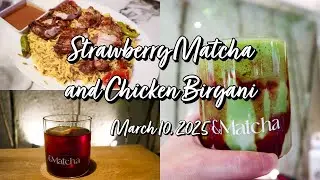 Davao Diary: Strawberry Matcha and Chicken Biryani + Work #LifewithRia | Diyosa Life #davaovlog