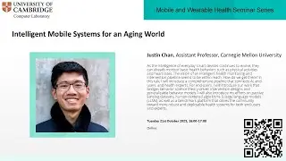 Intelligent Mobile Systems for an Aging World - Justin Chan