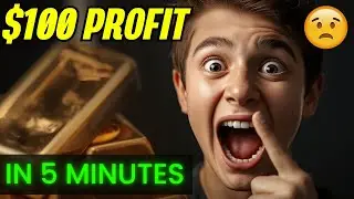 $100 Profit in Gold Trading in Just 5 Minutes | Live Trade Proof 🔥