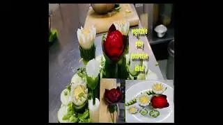 vegetable garnishing ideas # carving art # Short video # video viral by ram chef
