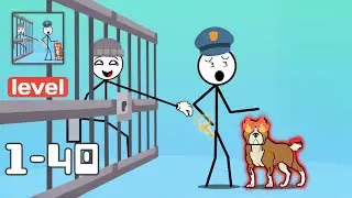 Thief Stick: Puzzle Game - Gameplay Walkthrough Levels 1-40 - Funny Stickman Brain Puzzle Game