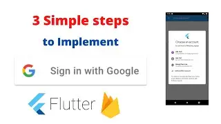 how to implement google sign in using flutter | Flutter | Google Sign in