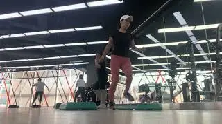 Step class with kru Mung #aerobic #step #bkk