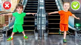 Правила безопасности в торговом центре | Безопасность на эскалаторе