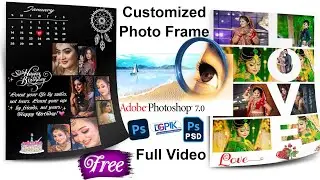 Wedding Anniversary Customized Photo Frame in Photoshop 7.0 with Frame PSD Free
