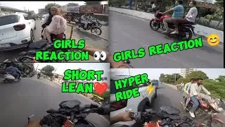 Cute girl reaction 👀 short lean hyper ride 😱😱 full speed  Muzaffarnagar ride#comedymovies 