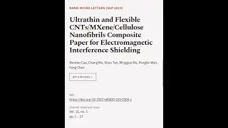 Ultrathin and Flexible CNTs/MXene/Cellulose Nanofibrils Composite Paper for Electroma... | RTCL.TV