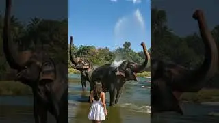 Are you curious about elephant bathing? #elephant #wildlife #motherhood
