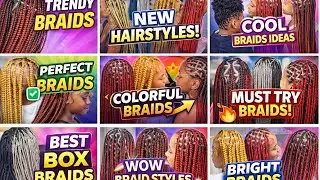 2026 KNOTLESS BOX BRAID HAIRSTYLES/FRENCH CURLS HAIRSTYLES /BOHO KNOTLESS BRAID HAIRSTYLES #VIRAL