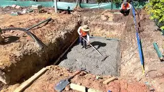 Plungie Pool Base concrete pouring Sydney New Duplex Construction Whole Progress Full Recording