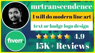 Fiverr Review: I will do modern line art text or badge logo design