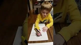 Cameron's Art Creations- Cam draws a fold out Huggy Wuggy face!