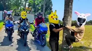 পিকাচু হেলমেট কভার পরে ভরপুর চমলক্ক বিনোদন | Pikachu Helmet cover |