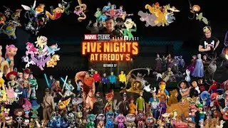Crossover characters dance and sing to FNAF (Living Tombstone)