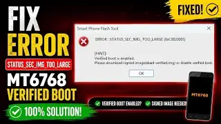All mtk error fix sp flash toll aal error fix || verified boot enabled sp flash tool || sp flash tol