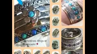 cz Rings Sterling silver Rings 9ct gold - Bluenoemi vintage inspired jewelry