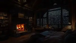 Rainfall Over The Lodge Roof | Deep Sleep Sounds for a Quiet Night 🌲🌙