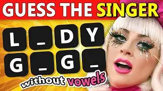 💃 Guess the Singer's Name Without Vowels! Can You Identify All? 🎵 Easy, Medium, Hard | Quiz DingDong