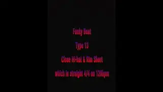 Funky Beat /Double Type13/Close Hi-hat & RimShort/straight4-4/120bpm/ Beat Sample / Drummer Chanchal