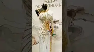 Latin Dress For Sale - White & Gold Latin Dress with Fringe