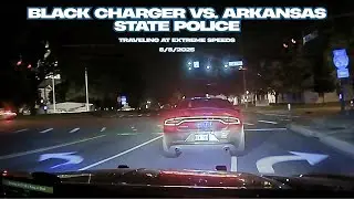 Black Dodge Charger Rockets Through Little Rock Streets | Arkansas State Police