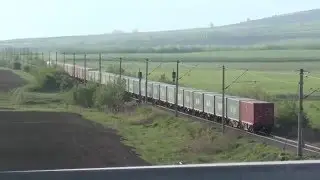 Tren de marfa GFR cu 42 containere iese din Suceava Nord cu locomotiva 60-1693-5 - 23.04.2016