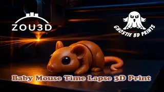 3D Printed Timelapse | Baby Mouse by Zou3D 🐭✨