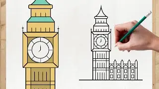 BIG BEN zeichnen 🕰️ | London Wahrzeichen | Architektur zeichnen | Primo Zeichnungen