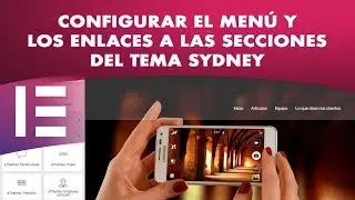 Configurar el menú y enlaces a secciones en el tema Sydney de WordPress