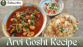 Delicious Arvi Gosht (Taro Root Curry) | Recipe by TASTY TRAILS