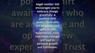 Angel Number 345 #angelnumbers #angelnumbersmeaning