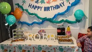 $20 💸 Dino-mite 🦕 Themed Table setup | Dinosaur 🦖 Themed Party 🎉 #Shorts