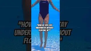 HOW TO STAY UNDERWATER WITHOUT FLOATING UP #underwater #pool