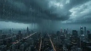 Between Light and Darkness A Stormy City Portrait 빛과 어둠 사이 폭풍우가 몰아치는 도시 초상화