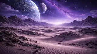 Ambient Space Sounds for Sleep | Alien Desert Night | 2 Hours