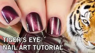 Easy DIY Tiger's Eye Nail Art Tutorial | NO Gel & NO Magnets