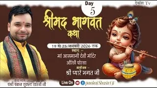 *Day 5 श्रीमद् भागवत कथा पं श्री. पंकज शास्त्री जी 7354140340 मां आसमानी धाम औरैठी*